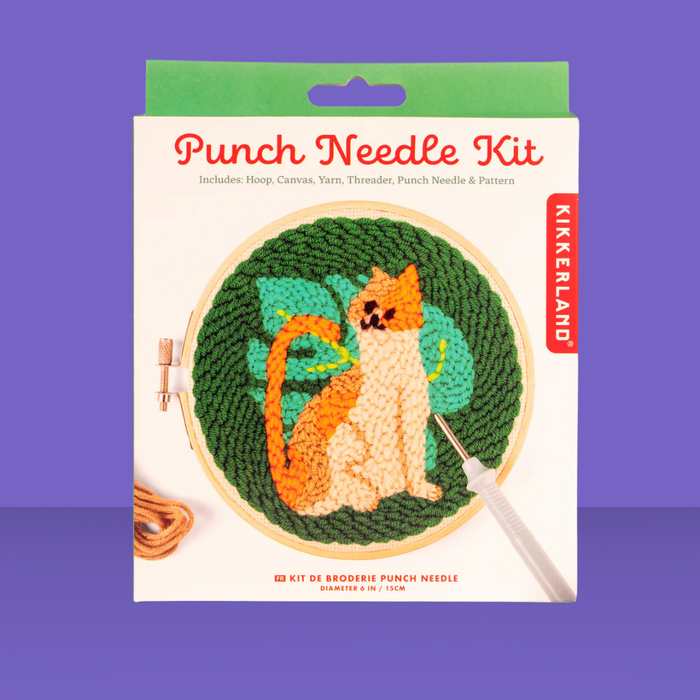 Kikkerland Punch Needle Kit Cat