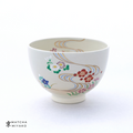 Kiyomizu-yaki Chawan - Japanese Teabowl, Four Seasons pattern