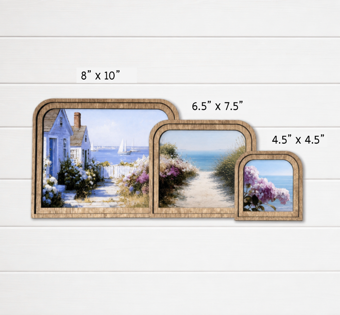 Landscape Arch Frame Pumpkin Field Autumn | Wood & Canvas