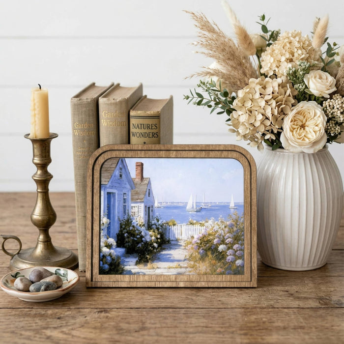 Landscape Arch Frame Pumpkin Field Autumn | Wood & Canvas