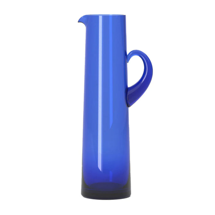 Large Glass Pitcher - deep blue