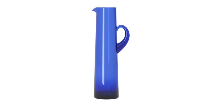 Large Glass Pitcher - deep blue
