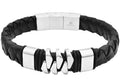 Leather & Steel Bracelet