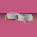 Lime Dog Ceramic Bowl Set