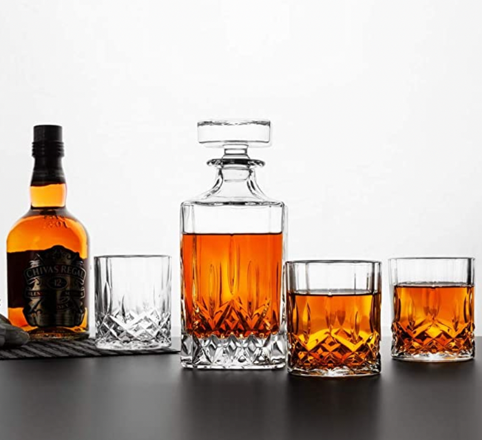 London Place 6 Piece Whiskey Glass Decanter Set