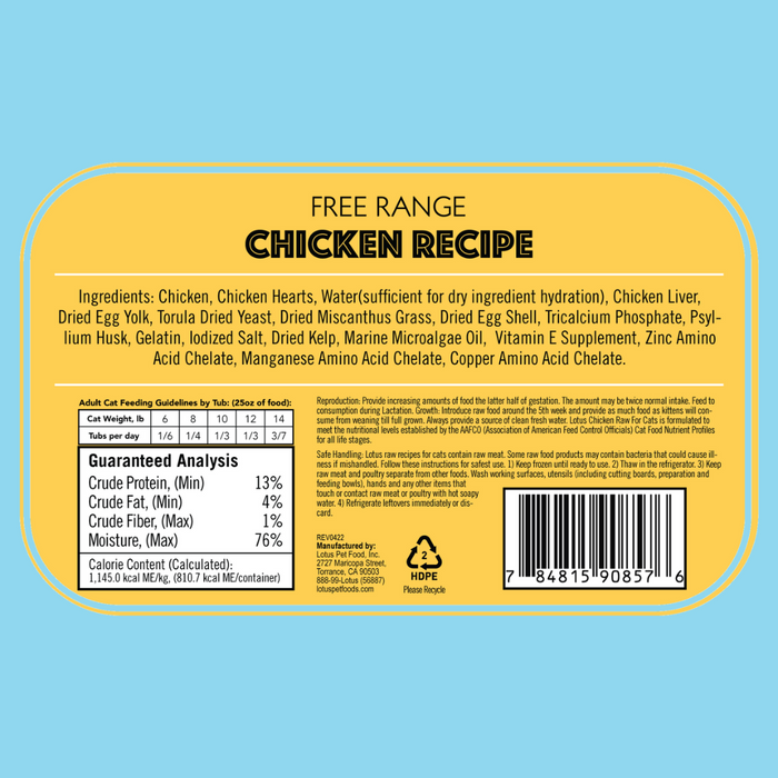 Lotus Raw Free-Range Chicken 25oz
