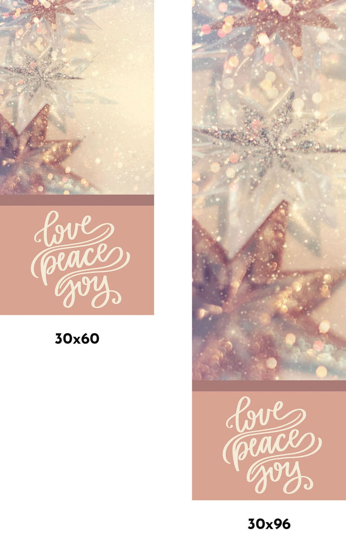 Love Peace Joy Ornament Single Vinyl Banner Dekra-Lite