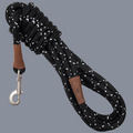 Mendota Long Snap Leash 1/2" Night-Viz Black 15'
