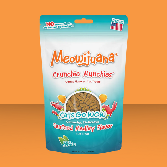 Meowijuana Crunchie Munchie Seafood Medley