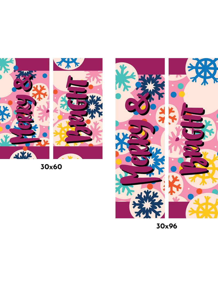 Merry and Bright Double Vinyl Banner Set Dekra-Lite