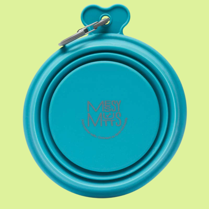 Messy Mutts Collapsible Bowl Blue 1.5cup
