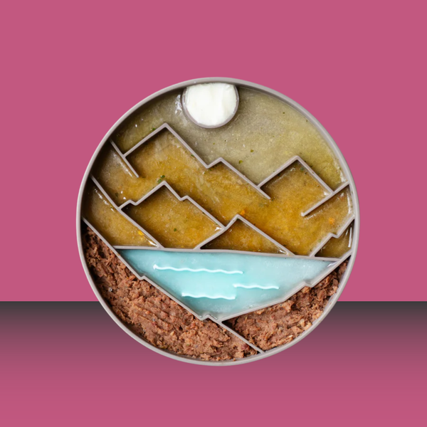 Messy Mutts Interactive Lick Bowl Grey Mountains
