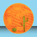 Messy Mutts Interactive Lick Bowl Orange Desert