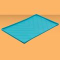 Messy Mutts Silicone Mat with Rods Blue M