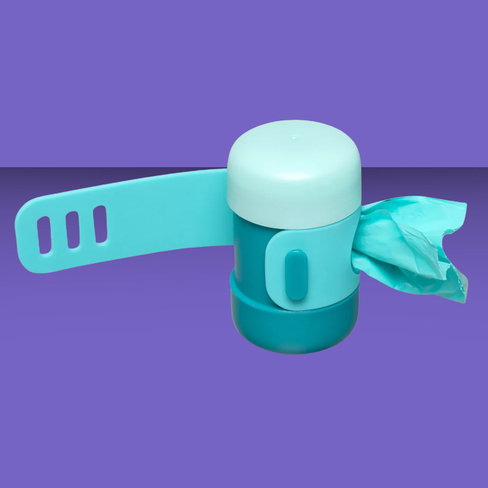 Messy Mutts Wastebag Holder with Strap Blue