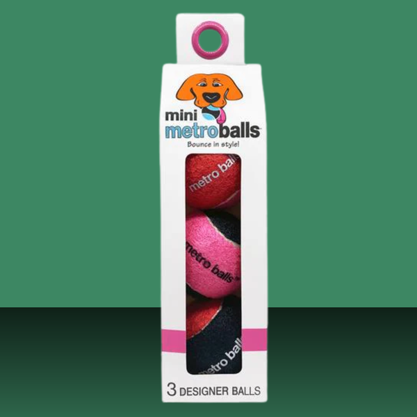 Metro Paws Mini Tennis Balls 3 Pack Orange