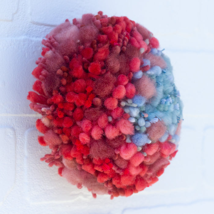 Midi Fluff Puff | Blue + Red