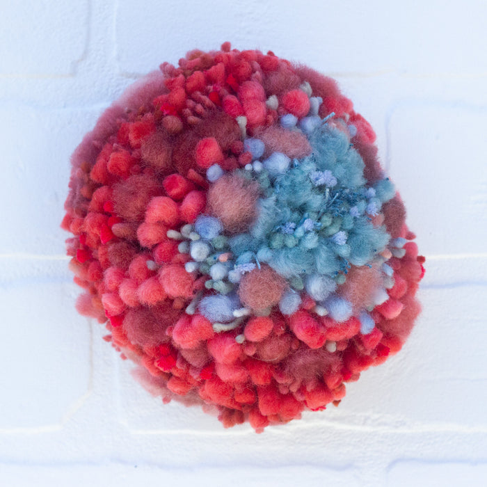 Midi Fluff Puff | Blue + Red