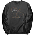 Midwest MN WI River Home Unisex Crew, Copper Outline