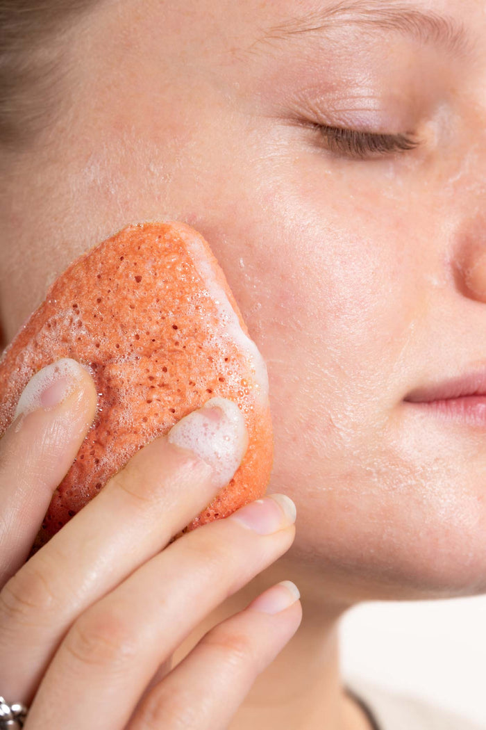 100% Pure Konjac & Pink Clay Compostable Face Sponge - Scoop Whole Beauty - sponge