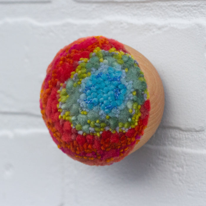 Mini Puff Sculpture | Blue + Coral