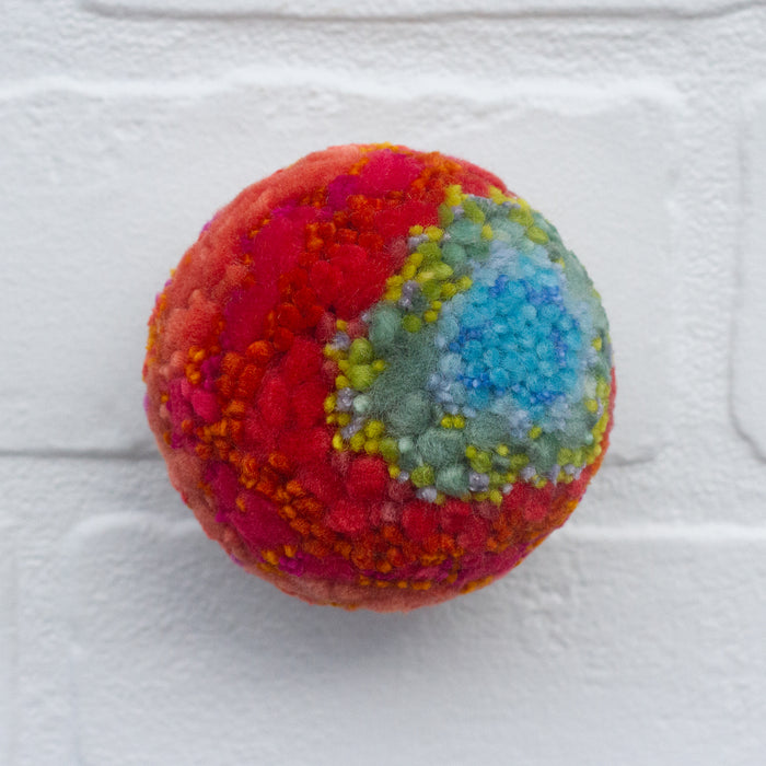 Mini Puff Sculpture | Blue + Coral