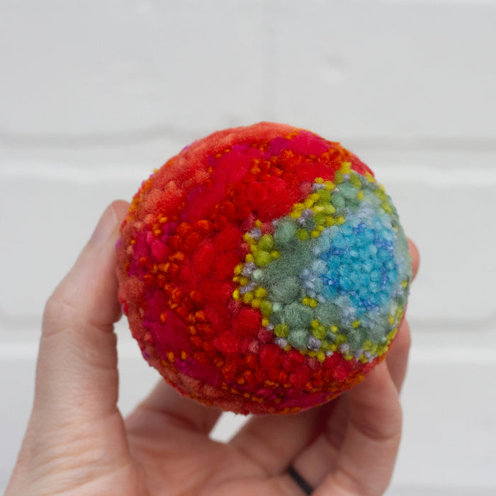 Mini Puff Sculpture | Blue + Coral