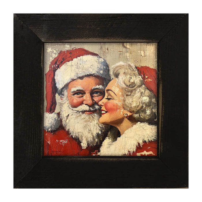 Mr. and Mrs. Claus looking Happy - Framed Art