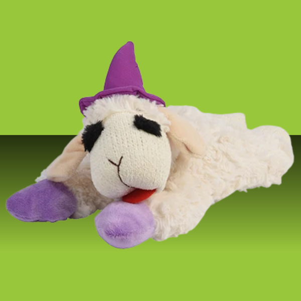 Multipet Lamb Chop Witch Purple Hat 10.5"