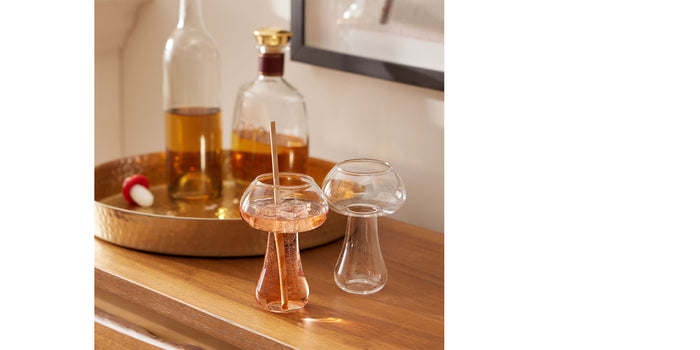 Mushroom Cocktail Glasses - Set of 2