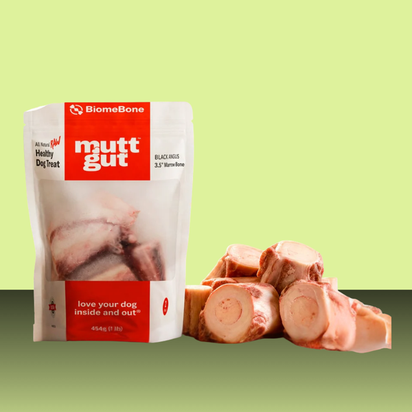 Mutt Gut Black Angus Marrow Bone 3.5" 2 Pack