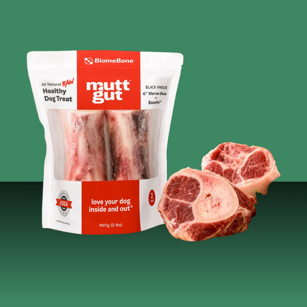 Mutt Gut Black Angus Marrow Bone 6" 2 Pack