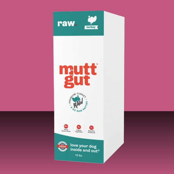 Mutt Gut Raw Turkey Patties 18#