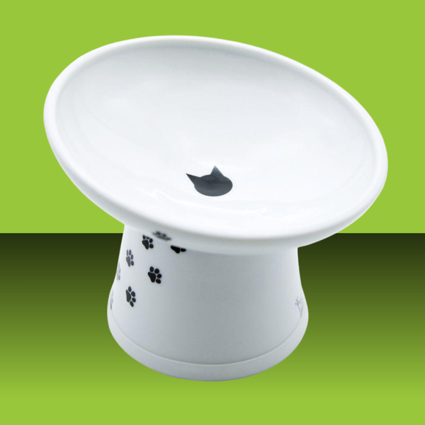 Necoichi Basic Tilted Raised Cat Food Bowl