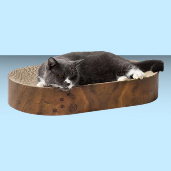 Necoichi Cozy Cat Scratcher Capsule Dark Cherry