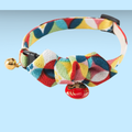 Necoichi Daruma Charm Bow Tie Cat Collar Red