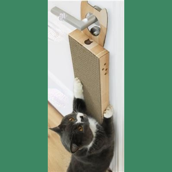 Necoichi Hang & Scratch Doorknob Cat Scratcher Oak