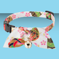 Necoichi Kimono Ribbon Cat Collar White