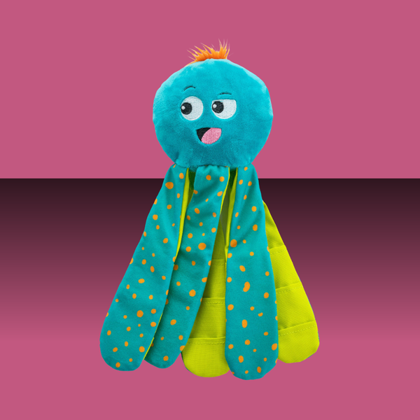Nina Ottoson Silly Legz Interactive Plush Puzzle Octopus Blue