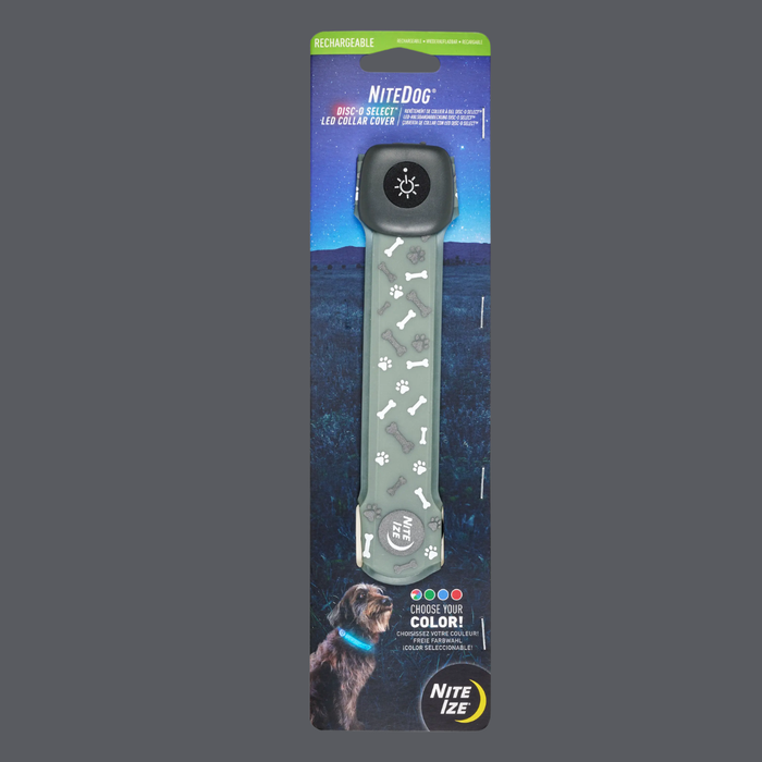 NiteIze Rechargeable LED Collar Cover Grey