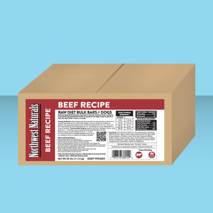Northwest Naturals Bulk Dinner Bars Beef 25# S