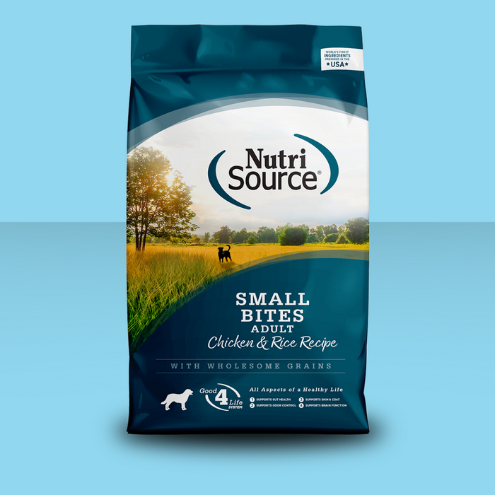 Nutrisource Adult Chicken & Rice Small Bites 12#