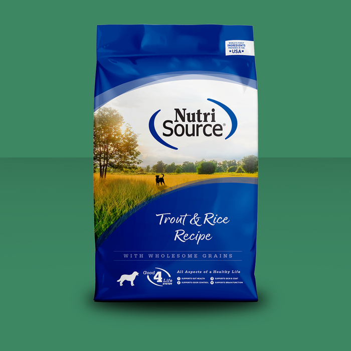 Nutrisource Adult Trout & Rice 12#