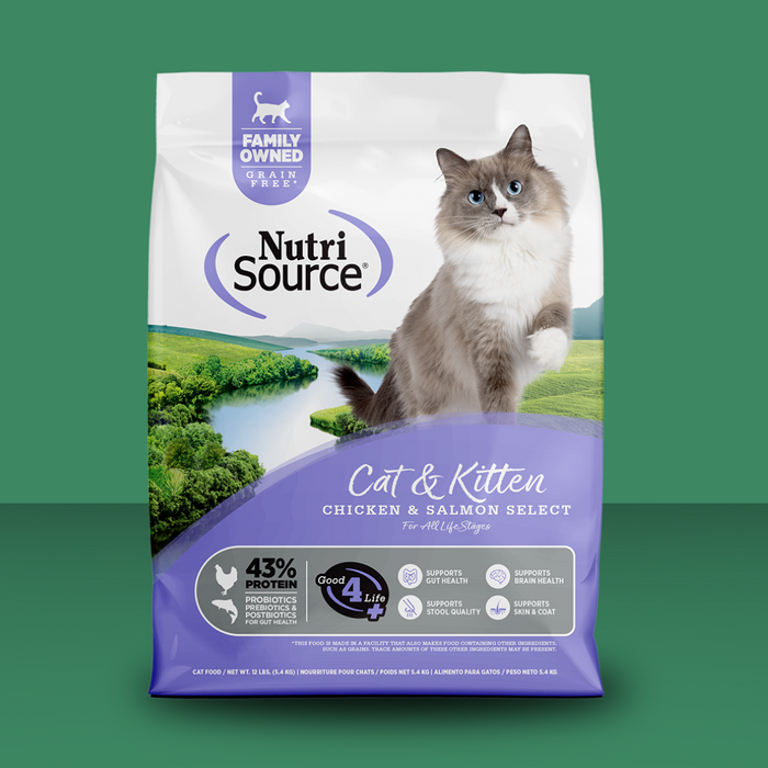 Nutrisource GF Cat & Kitten Chicken & Salmon 4#