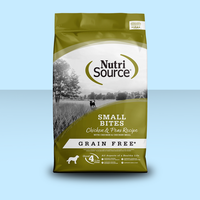 Nutrisource GF Chicken & Pea Small Bites 12#