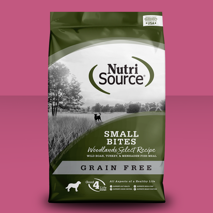 Nutrisource GF Woodlands Select Small Bites 4#
