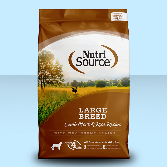 Nutrisource Large Breed Adult Lamb & Rice 26#
