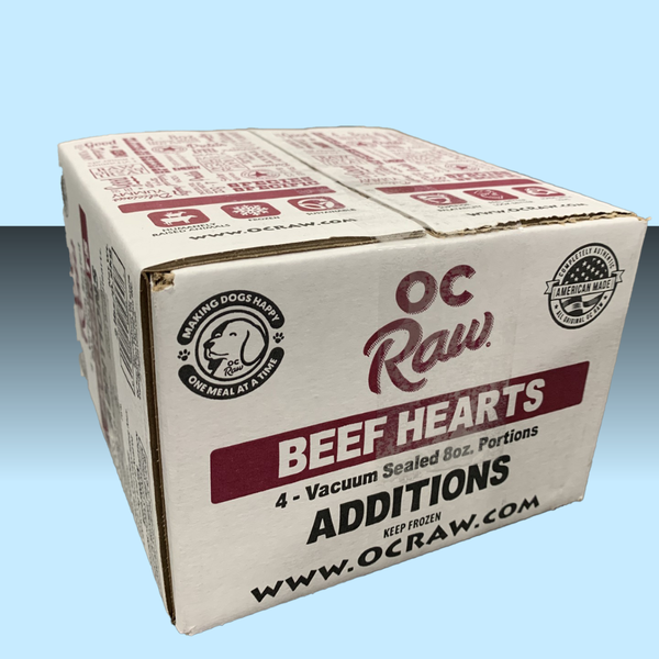 OC Raw Frozen Beef Hearts 2#