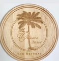 Oliver Beach Palm Round Wooden Charcuterie Board