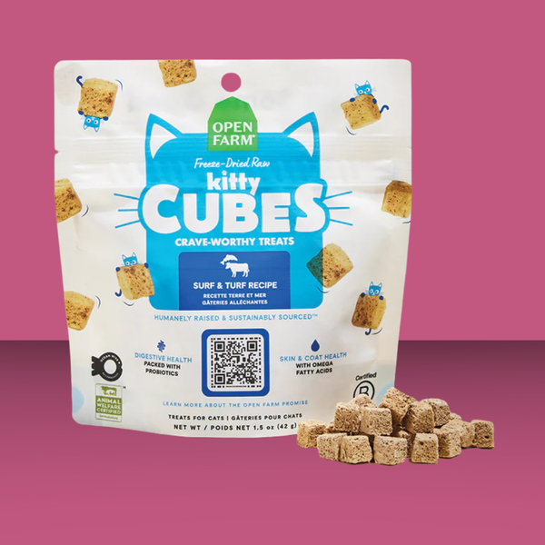 Open Farm Cat FD Kitty Cubes Treats Surf & Turf 1.5oz